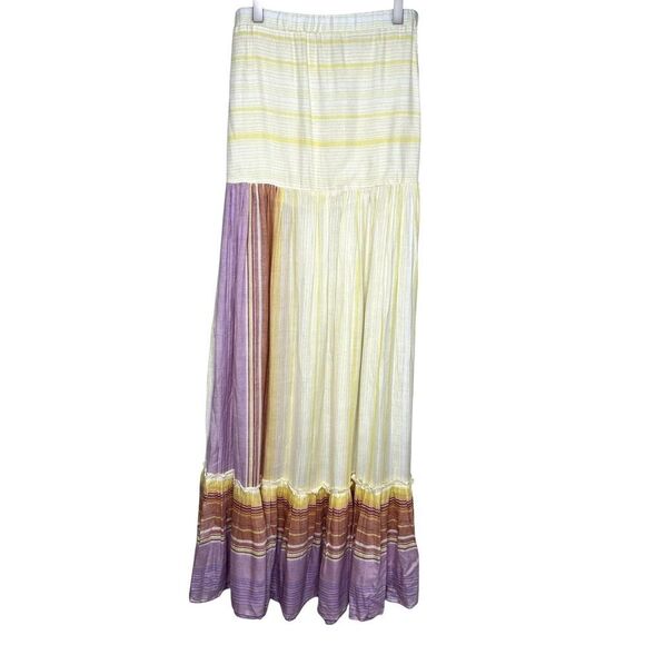 Jen's Pirate Booty Skirt Size Small Carnival Lia Maxi Boho Tiered Striped India - Picture 2 of 8